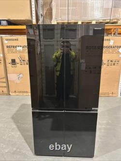 Hisense RQ768N4GBE 91cm Cross Door Black Glass American Fridge Freezer