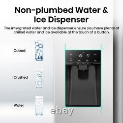 Hisense RS694N4TZE 91cm Frost Free American Fridge Freezer Stainless Steel E