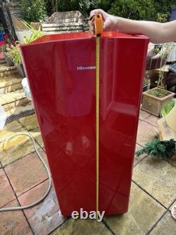 Hisense Retro Fridge Red Gloss Freestanding 1 Door Freezer