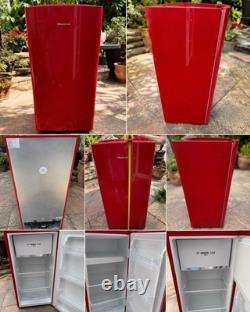 Hisense Retro Fridge Red Gloss Freestanding 1 Door Freezer