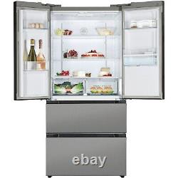 Hoover 432 Litre French Style American Fridge Freezer Stainless St HSF818FXWDK