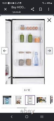 Hoover HOCH1T518EBK No Frost Fridge Freezer Black 2 Door Freestanding 54cm