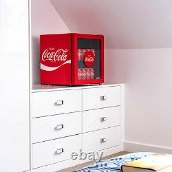 Husky Coca Cola Drinks Cooler Table Top 48L Mini Fridge Beer Chiller Glass Door