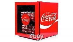 Husky Coca Cola Drinks Cooler Table Top 48L Mini Fridge Beer Chiller Glass Door