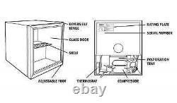 Husky Coca Cola Drinks Cooler Table Top 48L Mini Fridge Beer Chiller Glass Door