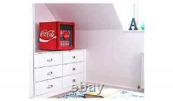 Husky Coca Cola Drinks Cooler Table Top 48L Mini Fridge Beer Chiller Glass Door