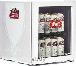 Husky Stella Artois Table Top Drinks Cooler Mini Beer Fridge Glass Door 48LHU219