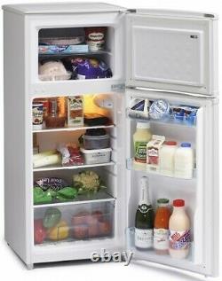 Iceking FF115W. E Tall White Top Mount Fridge Freezer with 2 Doors and 117Ltr