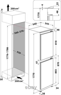 Indesit Low Frost Integrated Fridge Freezer White E IB 150502 D UK Ex-Display
