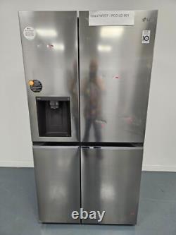 LG American Fridge Freezer Freestanding Steel ThinQ 635L GSLV70PZTF, Grade C