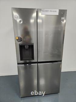 LG American Fridge Freezer Freestanding Steel ThinQ 635L GSLV70PZTF, Grade C