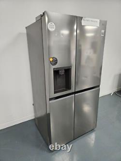 LG American Fridge Freezer Freestanding Steel ThinQ 635L GSLV70PZTF, Grade C
