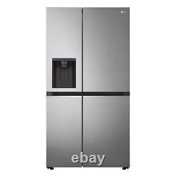 LG American Fridge Freezer Freestanding Steel ThinQ 635L GSLV70PZTF, Grade C
