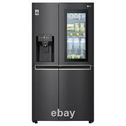 LG GSX961MCCZ InstaView American Fridge Freezer Matt Black Non Plumbed Ice+Water