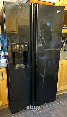 LG GWL207FBQA Fridge Freezer Black with Ice Maker Side by Side American Style