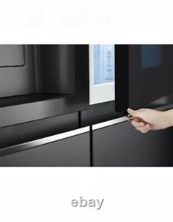 LG InstaView GSXV91MCAE American-Style Smart Fridge Freezer Matte Black