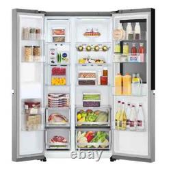 LG InstaView Side by Side Fridge Freezer in Stainless Steel 655L GSVV80PYLL