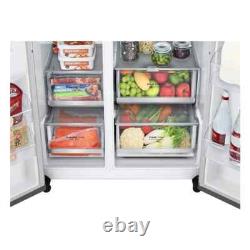 LG InstaView Side by Side Fridge Freezer in Stainless Steel 655L GSVV80PYLL