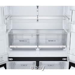 LG NatureFRESH 637 Litre Four Door American Fridge Freezer Black GMF960EV4E