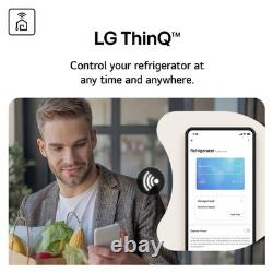 LG NatureFRESH 637 Litre Four Door American Fridge Freezer Black GMF960EV4E