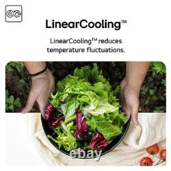 LG NatureFRESH 637 Litre Four Door American Fridge Freezer Black GMF960EV4E