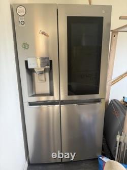 LG instaview Door-in-Door thinq american fridge freezer E rated silver