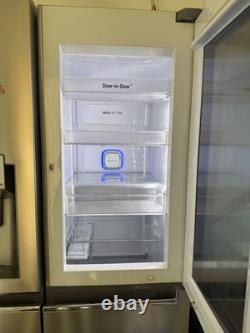 LG instaview Door-in-Door thinq american fridge freezer E rated silver