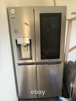 LG instaview Door-in-Door thinq american fridge freezer E rated silver