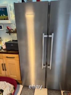 LIEBHERR Stainless Freestanding Fridge Freezer. American fridge freezer