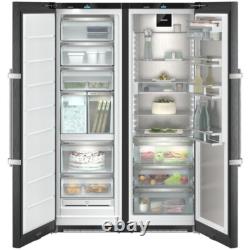 Liebherr Fridge Freezer XRFbs5295 Side By Side Black Steel BioFresh And NoFrost