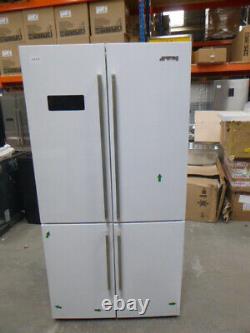 Lightly Used Smeg FQ60BDF White American Four Door Fridge Freezer (JUB-2727)