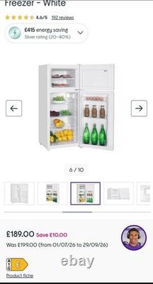 Logik LFC50W23 White Freestanding Top-Freezer Fridge-Freezer, 2 Door