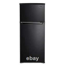 Magic Chef Mini Fridge 4.5 cu. Ft. Crisper 2-Door Drawer Removable Shelves Black