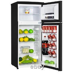 Magic Chef Mini Fridge 4.5 cu. Ft. Crisper 2-Door Drawer Removable Shelves Black