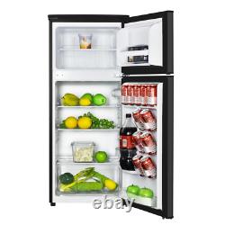 Magic Chef Mini Fridge 4.5 cu. Ft. Crisper 2-Door Drawer Removable Shelves Black