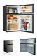 Mini Fridge Small Refrigerator Freezer 3.1 Cu Ft Two Door Compact Stainless Cool