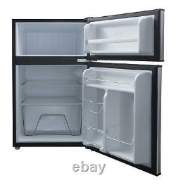 Mini Fridge With Freezer 3.1 Cu. Feet Compact Small 2 Door Refrigerator Silver