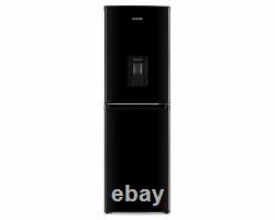 Montpellier MS175DBK 50/50 55cm Static Fridge Freezer Black with Water Dispenser