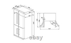 NEW SMEG AMERICAN STYLE SIDE BY SIDE FRIDGE FREEZER FQ60NPE 4 DOOR 610L VIP 90cm