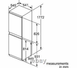 Neff KI5852S30G Integrated 50/50 Fridge Freezer, Sliding Door Hinge, A++ Energy