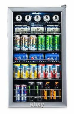 NewAir Beverage Cooler and Refrigerator Mini Fridge with Glass Door Perfect f