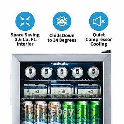 NewAir Beverage Cooler and Refrigerator Mini Fridge with Glass Door Perfect f