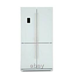 New Smeg French Four Door FQ60BPE American Fridge Freezer In Gloss White A+ 610L