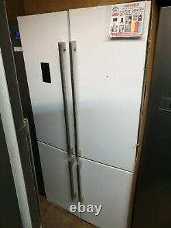 New Smeg French Four Door FQ60BPE American Fridge Freezer In Gloss White A+ 610L