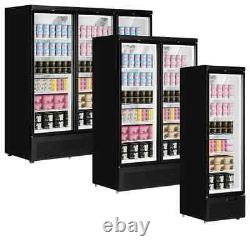 New Upright Triple Glass Door Display Silver Food Freezer Ice Cream Rrp £5997