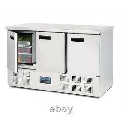 Polar 3 Door Counter Refrigerator 368 Litre 880 x 1370 x 700mm Commercial