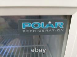 Polar C-Series CF750 Under Counter Display Fridge White 88L Glass Door Cooler