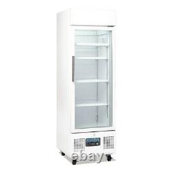 Polar Display Fridge 218 Litre White Finish Glass Door Commercial Refrigerator
