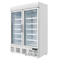 Polar Double Door Display Freezer with Light Box 920Ltr