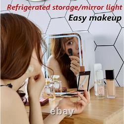 Portable 8L Beauty Cosmetic Fridge LED Makeup Mirror Door Mini Skincare Cooler